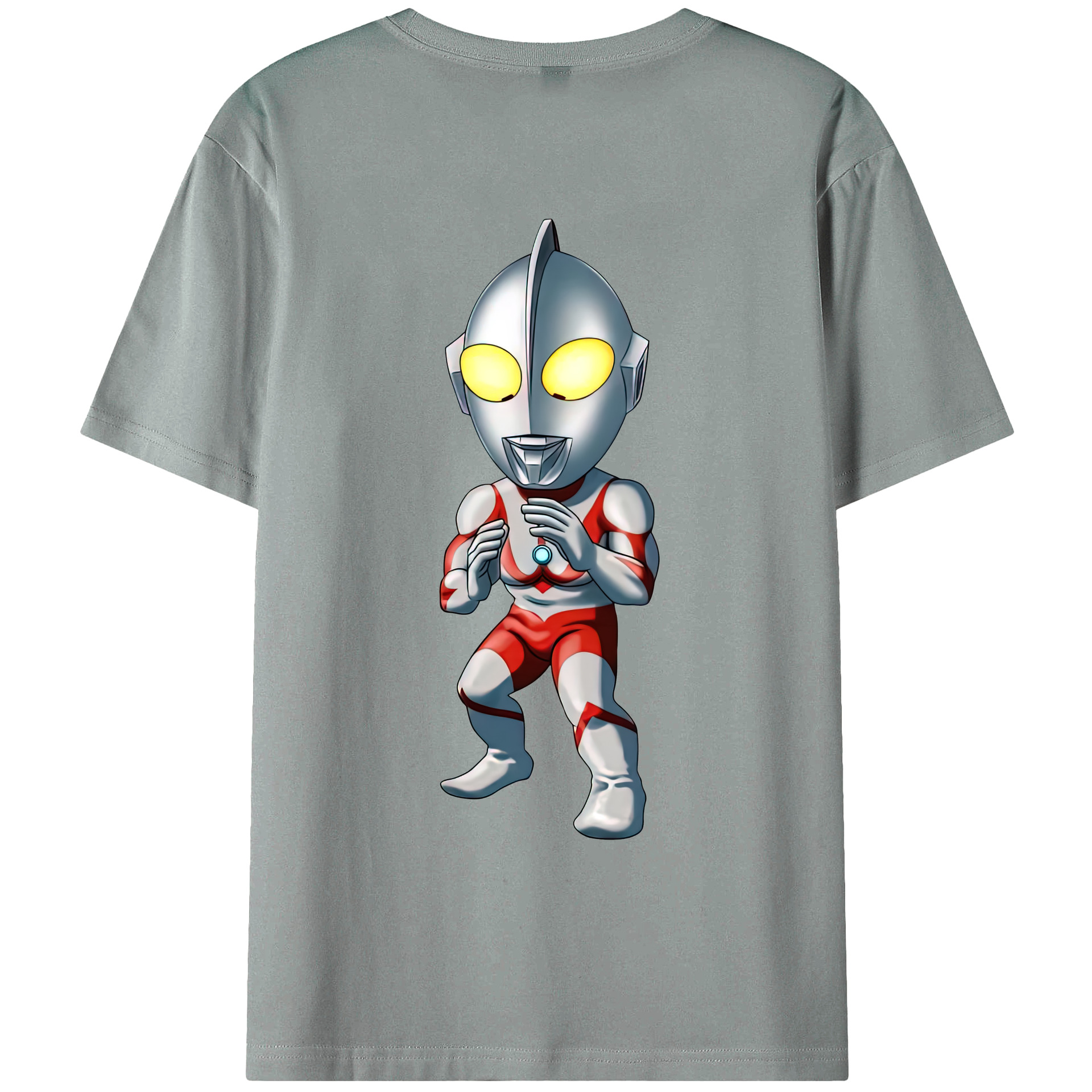 （画像用） ウルトラマン Ultraman 綿100％ メンズ半袖Tシャツ（バックプリント） 通気性